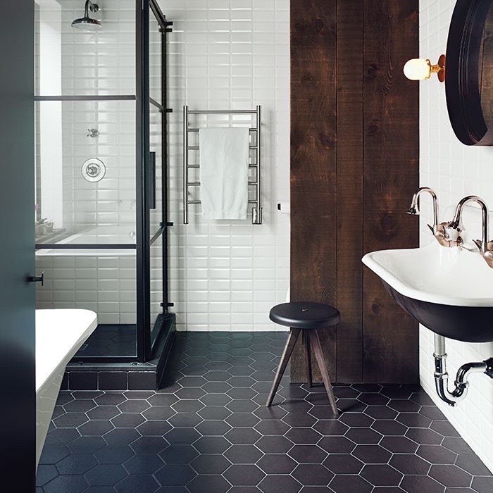 Hexagon zwart mat wand en vloertegel 17,5 x 20 cm per m2 online ...