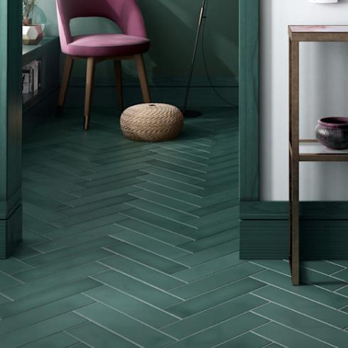     Bistrot visgraat dark green donkergroen mat 9,2 x 36,8 cm wand-en vloertegel per 0,64 m2

