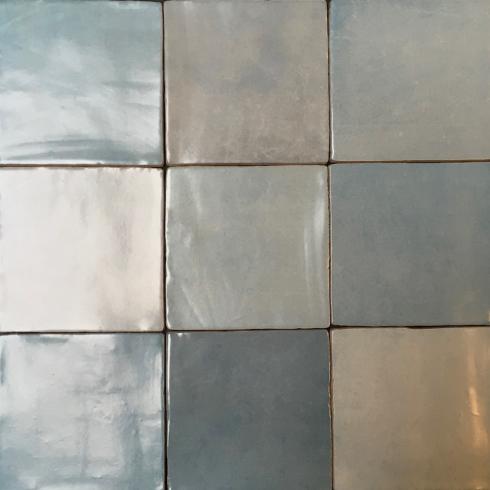     Crafted square blue blauw matte tegelmix 13 x 13 cm per m2
