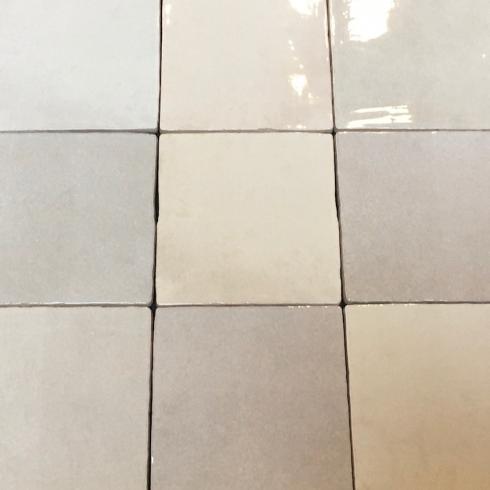     Crafted square white wit grijs glanzende tegelmix 13 x 13 cm per m2
