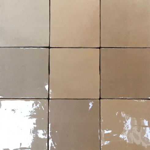     Crafted square white wit grijs glanzende tegelmix 13 x 13 cm per m2

