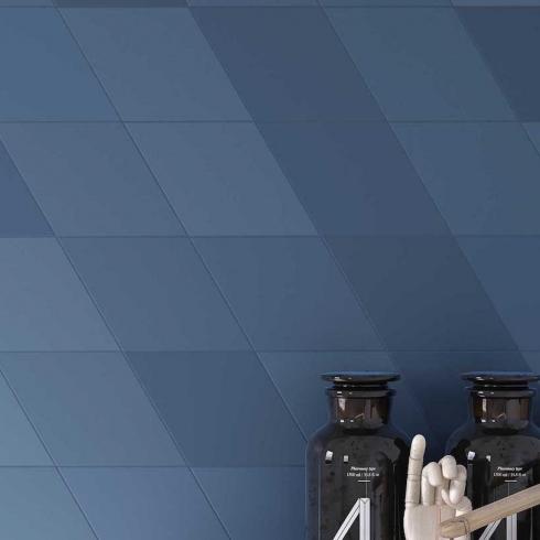     Ruit strak blauw matte vloertegel en wandtegel 14 x 24 cm per 0,46 m2
