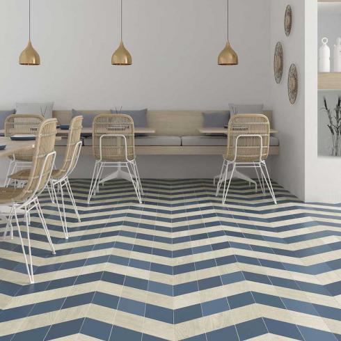     Ruit strak blauw matte vloertegel en wandtegel 14 x 24 cm per 0,46 m2
