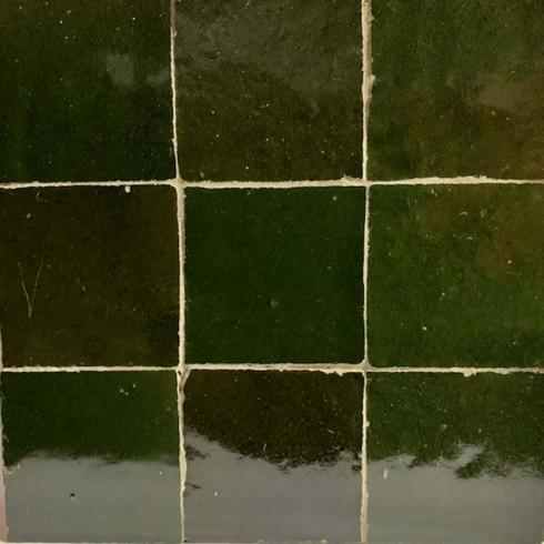     Zelliges Qarmida dark victorian green 36 gemêleerd 10 x 10 cm per 0,5 m2
