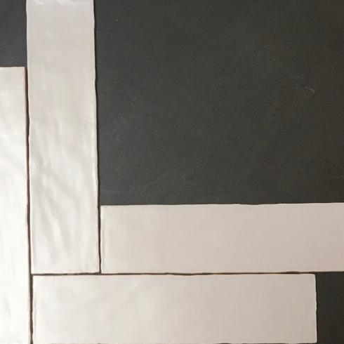    Half Tile mat light grey lichtgrijs 7,5 x 30 cm per m2
