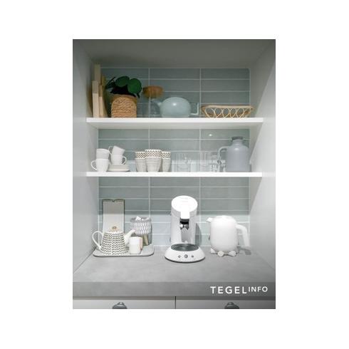 
    City half tile mintgroene visgraat tegel 7,5x30cm handgevormd


