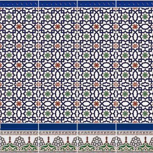 Andalusische moorse Cordon 3 x 20 per stuk online bestellen - TEGELinfo