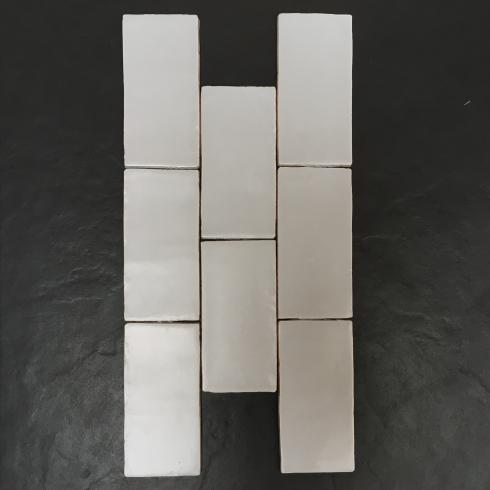     Half Tile mat light grey lichtgrijs 7,5 x 15 cm per m2
