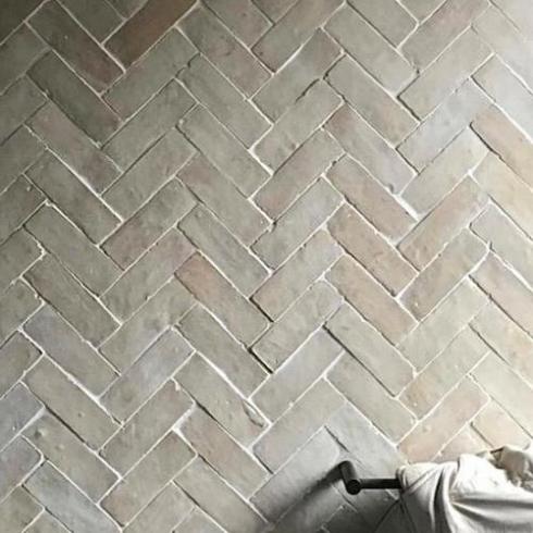     Geglazuurde visgraat Marokkaanse Bejmat taupe grije tegel 5 x 15 cm per 0,8 m2
