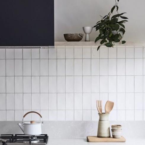     ..Half Tile mat white wit 7,5 x 15 cm per 0,5 m2
