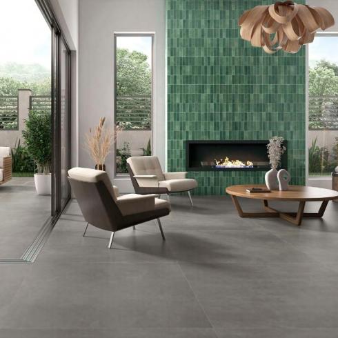     Home & Nature donkergrijze tegel mat 120 x 120 cm rtt per 1,44 m2
