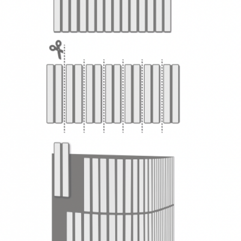    Small stripes vogue greige zandkleur glanzende wandtegel 12,5 x 25 cm per 0,438 m2
