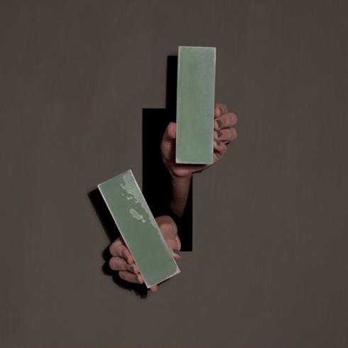     Bejmat look Aarde glanzend groen 5 x 15 cm wand- en vloertegel per 0,53 m2
