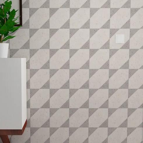     Granitolook decor beige mat satijn 18,5 x 18,5 cm per 0,41 m2
