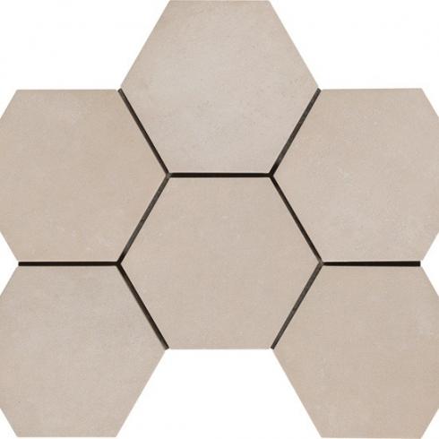     Hexagonaal Rewind beige uni tegel 18,2 x 21 cm per m2
