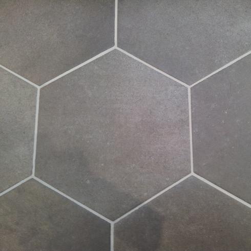 Hexagonaal rewind grijs uni tegel 18,2 x 21 cm per m2 online ...