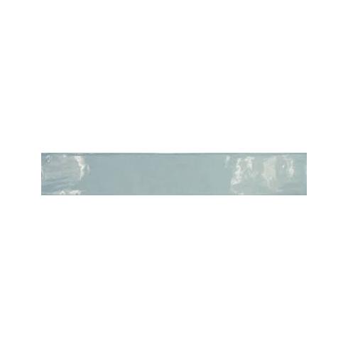     Country Ash Blue glanzend ijsblauwe wandtegel 6,5 x 40 cm per m2
