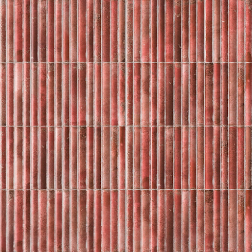     Stripes wijnbar rond roze rood glanzend 15 x 30 cm per 0,9 m2
