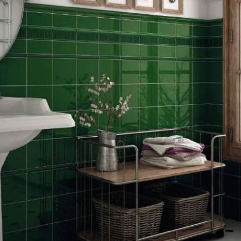     Liso victorian green glanzende wandtegel 15 x 15 cm per 0,5 m2
