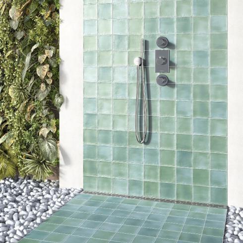     Dublin licht groen mix matte 12x12 cm wandtegel & vloertegel per 0,55m2
