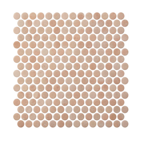     Penny antislip glasmozaiek tegelrondjes terra Duna mat 28,7 x 28,5 cm per 0,98 m2
