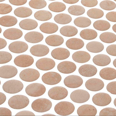     Penny antislip glasmozaiek tegelrondjes terra Duna mat 28,7 x 28,5 cm per 0,98 m2
