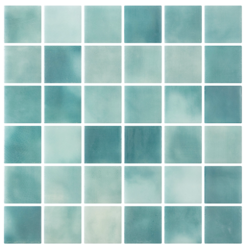     Antislip Caroline turquoise groen glasmozaïek  5 x 5 cm op matje per 0,98 m2
