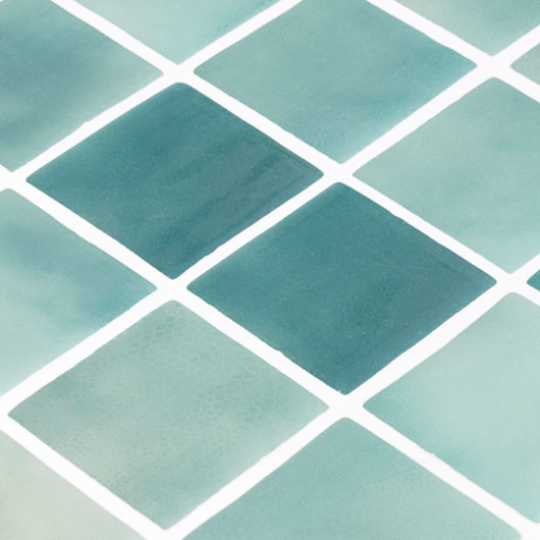     Antislip Caroline turquoise groen glasmozaïek  5 x 5 cm op matje per 0,98 m2
