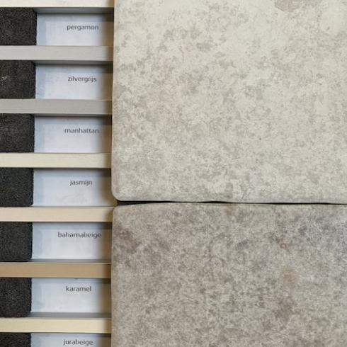     Abdij antislip tegel beige natuursteen look 22 x 22 cm per 0,726 m2

