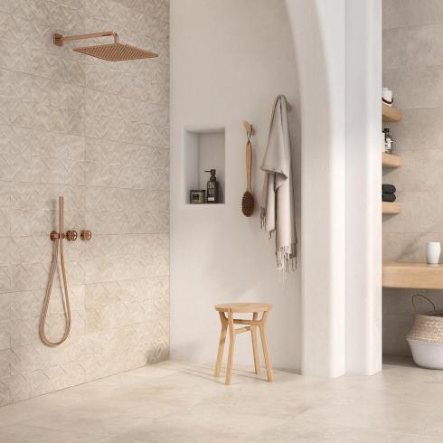     Home & Nature wandtegel decor zand mat 29,5 x 90 cm rtt per 1,59 m2
