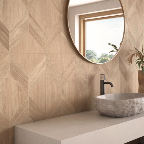     Houtlook decortegel naturel 59,5 x 119,2 cm per 1,42 m2
