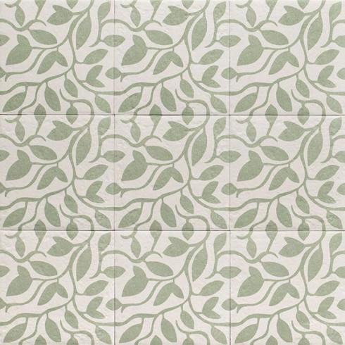     Behanglook bloem groene wand- en vloertegel 20x20cm per m2
