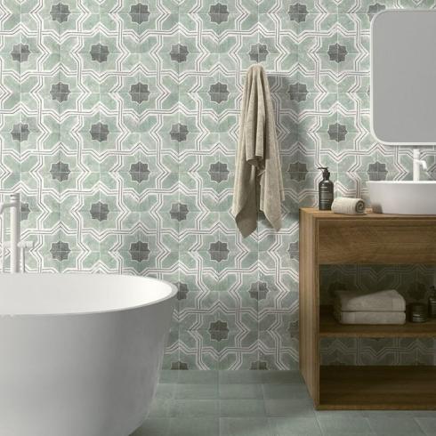     Decortegel groen 20 x 20 cm wand- en vloertegel per m2
