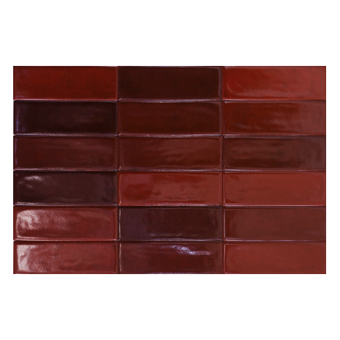     Bejmat look Fez Old glanzend bordeaux rode 5x15cm wand- en vloertegel per 0,45m2
