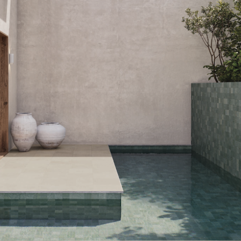     Abdij antislip tegel groen natuursteen look 11 x 11 cm per 0,36 m2
