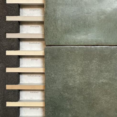     Crafted square dark green donkergroen matte tegelmix 13 x 13 cm per m2
