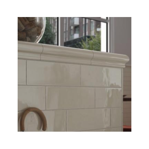     Country Ivory glanzend moldura 5 x 15 cm per stuk
