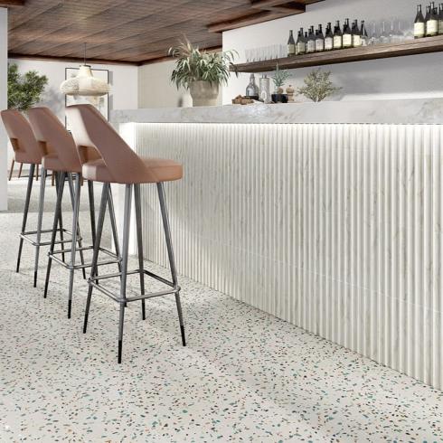 
    Confetti granitolook wit matte vloer- en wandtegel

