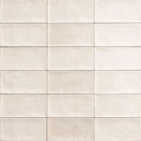     Samba decor wit industrieel wandtegel 10 x 20 cm per m2 
