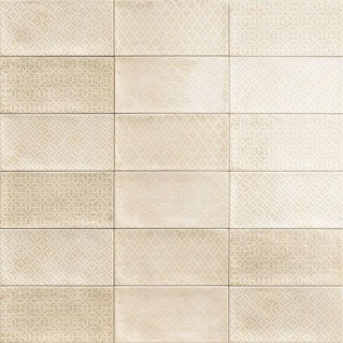     Samba decor creme industrieel wandtegel 10 x 20 cm per m2 
