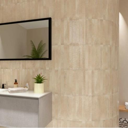     Celtic XL glanzende langwerpige zandkleurige tegel 5 x 40cm per 0,9m2
