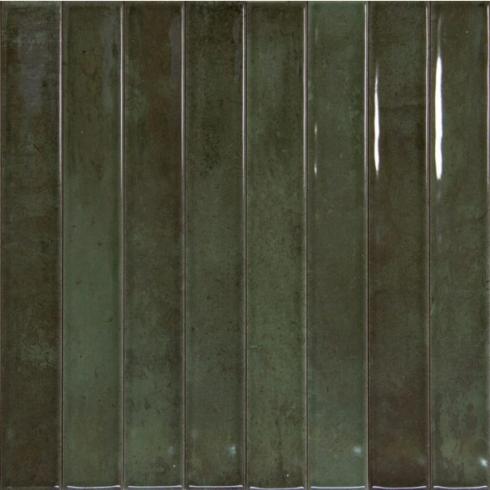     Celtic XL glanzende langwerpige bosgroene tegel 5 x 40cm per 0,9m2 
