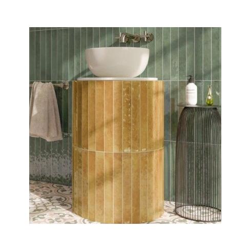     Celtic XL glanzende langwerpige okergele tegel 5 x 40cm per 0,9m2  
