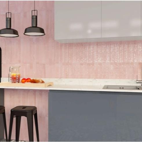     Celtic XL glanzende langwerpige roze tegel 5 x 40cm per 0,9m2
