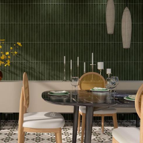     Celtic XL matte langwerpige bosgroene tegel 5 x 40cm per 0,9m2
