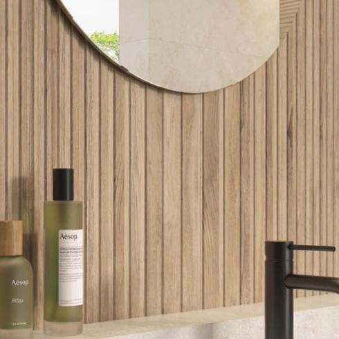     Houtlook relieftegel naturel 59,5 x 119,2 cm per 1,42m2
