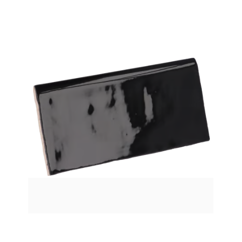     Half Tile Bullnose zwart glanzend 7,5 x 15 cm per stuk
