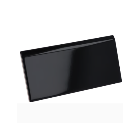     Zwart glanzend bullnose black bricktegel met 1 afgewerkte rand 7,5x 15 cm per stuk
