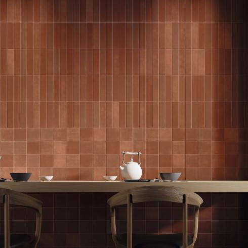     Terracotta look 10 x 10 cm met 4 op 1 wandtegel 20 x 20 cm per m2
