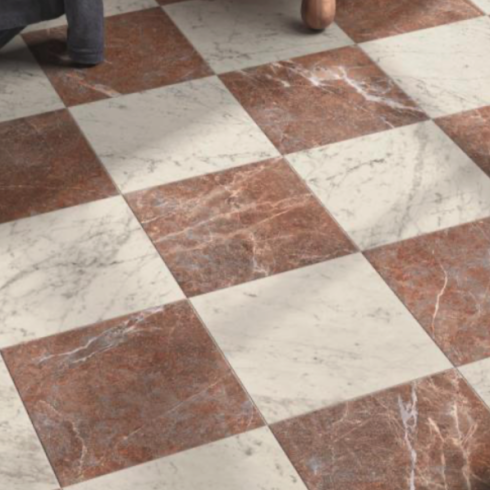     Abruzzo marmerlook tegel rood-bruin 30 x 30 cm
